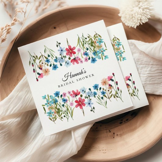 ワイルドフラワーラブは咲き誇る ブライダルシャワー スタンダードランチョンナプキン