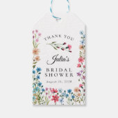 ワイルドフラワーラブは開花ブライダルシャワーの恩恵を受ける ギフトタグ (正面)