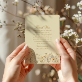 ワイルドフラワーラブイズインブルーム　ブライズシャワー サンキューカード