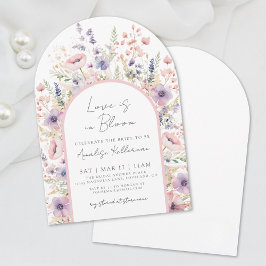 ワイルドフラワーラブイズイン開花フローラブライダルシャワー 招待状