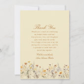ワイルドフラワーラブイズイン開花ブライダルシャワー サンキューカード (正面)