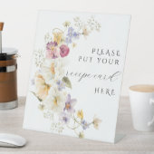 ワイルドフラワーラブイン開花ブライダルシャワーレシピ 台座サイン (インサイチュ)