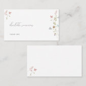 ワイルドフラワーラブイン開花ブライダルシャワー座席表 プレイスカード (正面/裏面)