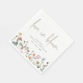 ワイルドフラワーラブイン開花ブライダルシャワー スタンダードランチョンナプキン (角)