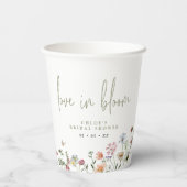 ワイルドフラワーラブイン開花ブライダルシャワー 紙コップ (裏面)