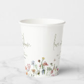 ワイルドフラワーラブイン開花ブライダルシャワー 紙コップ (右)