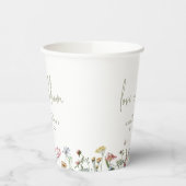 ワイルドフラワーラブイン開花ブライダルシャワー 紙コップ (左)