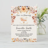 ワイルドフラワーラブズブルーイングティーシャワー招待状 シーズンカード (スタンド正面)