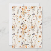 ワイルドフラワーラブズブルーイングティーシャワー招待状 シーズンカード (裏面)