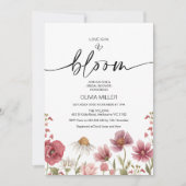 ワイルドフラワーラブズ開花ブライダルシャワー 招待状 (正面)