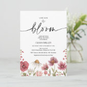ワイルドフラワーラブズ開花ブライダルシャワー 招待状 (スタンド正面)