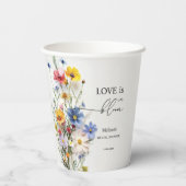 ワイルドフラワーラブズ開花ブライダルシャワー 紙コップ (裏面)