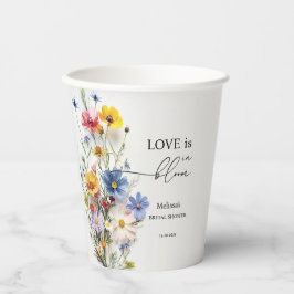 ワイルドフラワーラブズ開花ブライダルシャワー 紙コップ