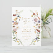 ワイルドフラワーラブ開花ブライダルシャワー招待 招待状 (スタンド正面)