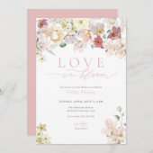 ワイルドフラワーラブ開花ブライダルシャワー招待 招待状 (正面/裏面)