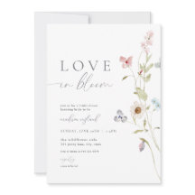 ワイルドフラワーラブ開花ブライダルシャワー招待