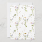 ワイルドフラワーラブ開花ブライダルシャワー招待 招待状 (裏面)