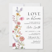 ワイルドフラワーラブ開花ブライダルシャワー招待 招待状 (正面)