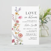 ワイルドフラワーラブ開花ブライダルシャワー招待 招待状 (スタンド正面)