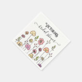 ワイルドフラワーラブ開花ブライダルシャワー スタンダードカクテルナプキン (角)
