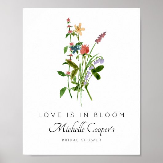ワイルドフラワーラブ・イン・ブルーム ブライダルシャワーポスター ポスター (正面)