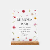 ワイルドフラワーラブ・イン・ブルーム ブライダルシャワー ミモザバー アクリルサイン (正面)