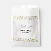 ワイルドフラワーラベンダーとイエロー結婚フローラ フェイバーバッグ (正面)