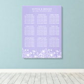 ワイルドフラワーラベンダーのシーティングチャート キャンバスプリント (インサイチュ (ウッドフロア))