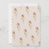 ワイルドフラワーランジェリーシャワー素朴植物学 招待状 (裏面)