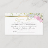 ワイルドフラワーランジェリーラッフルブライダルシャワー エンクロージャーカード (正面)