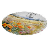 ワイルドフラワーランドスケープビジネスロゴ カッティングボード (角)