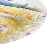 ワイルドフラワーランドスケープビジネスロゴ カッティングボード (角)