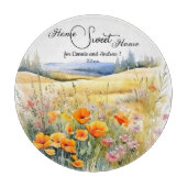 ワイルドフラワーランドスケープ新しいホームギフト カッティングボード (正面)