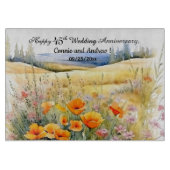 ワイルドフラワーランドスケープ45結婚周年 カッティングボード (正面)