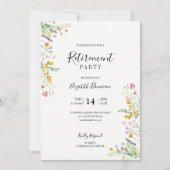 ワイルドフラワーリタイアメントパーティの招待状 招待状 (正面)