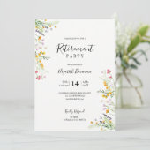ワイルドフラワーリタイアメントパーティの招待状 招待状 (スタンド正面)