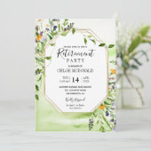ワイルドフラワーリタイアメントパーティの招待状  招待状 (スタンド正面)