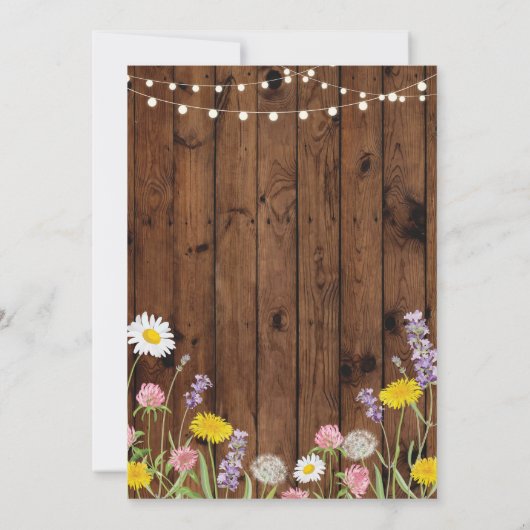 ワイルドフラワーリタイアメントパーティー退職した招待状 招待状 (裏面)