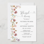 ワイルドフラワーリハーサルディナー招待状 セーブザデート (正面)