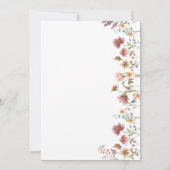 ワイルドフラワーリハーサルディナー招待状 セーブザデート (裏面)