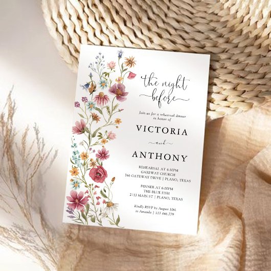 ワイルドフラワーリハーサルディナー招待状 招待状