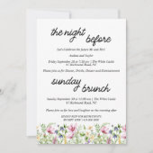 ワイルドフラワーリハーサルディナー&サンデーブランチ 招待状 (正面)