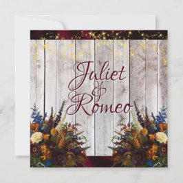 ワイルドフラワーリボン&ライツ結婚ズ 招待状