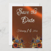 ワイルドフラワーリボン&写真 – 銅 セーブザデート (正面)