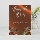 ワイルドフラワーリボン&写真 – 銅 セーブザデート (スタンド正面)