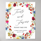 ワイルドフラワーリースのおすすめシャワー表示 ポスター (正面)