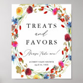 ワイルドフラワーリースのおすすめシャワー表示 ポスター (正面)