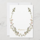 ワイルドフラワーリースのキンセアニエラ招待状 招待状 (裏面)