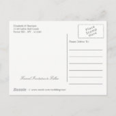 ワイルドフラワーリースオンクラフトカントリー日付を保存 案内ポストカード (裏面)