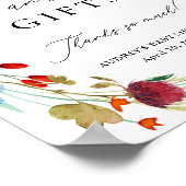 ワイルドフラワーリースカードとギフトシャワーディスプレイ ポスター (角)